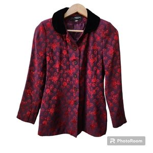 Vintage XueMeiRen Fushi 90s Y2K Purple and Red Jacket Women's Medium